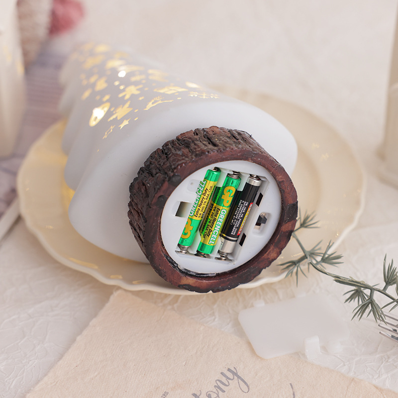 Božićna stolna ukrasna figura - Svjetleća kućica s imitacijom porculana, staklo (Materijal: staklo; Marka: Mingzhi glass; Pogodno za: Božić)