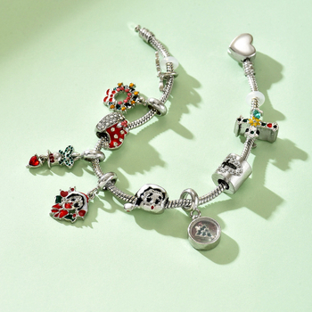 Unisex karikatuur Santa kellukese käsikoriste komplekt – tsinka sulam, õli tilkumise viimistlus, INS stiil