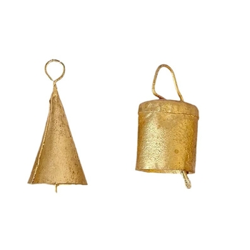 Звънче от Tin метал със конопено въже, декоративно антично стилово