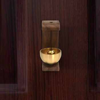 Медно звънче за входа с ветрова камбанка и магнитна месингова висулка, японска ръчна изработка