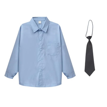 Detská košeľa pre chlapcov s dlhými rukávmi, golier rever, bavlna 35%