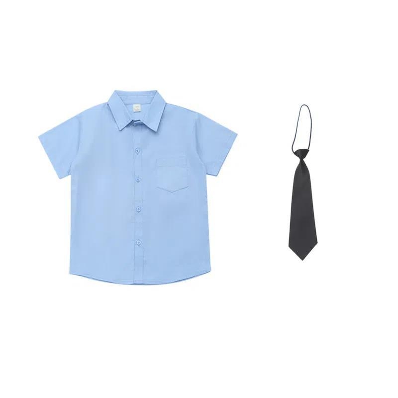 Detská košeľa pre chlapcov s dlhými rukávmi, golier rever, bavlna 35%