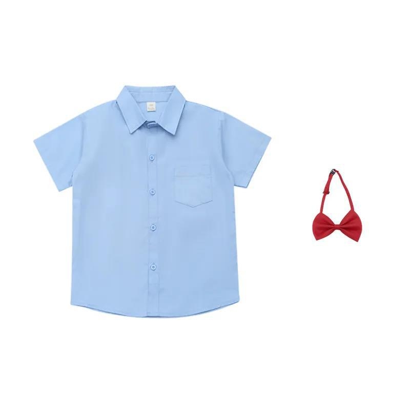 Detská košeľa pre chlapcov s dlhými rukávmi, golier rever, bavlna 35%