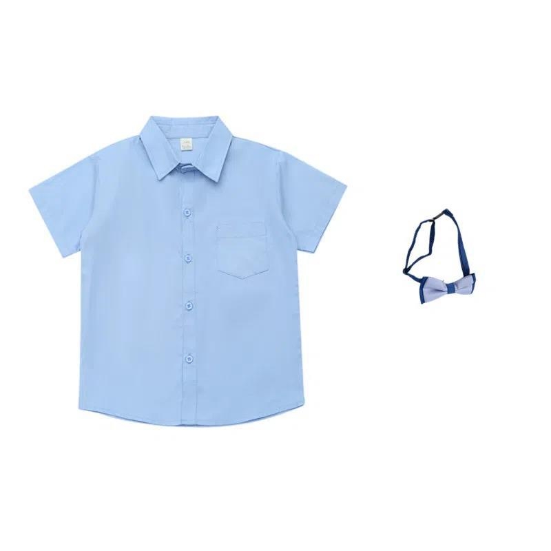 Detská košeľa pre chlapcov s dlhými rukávmi, golier rever, bavlna 35%