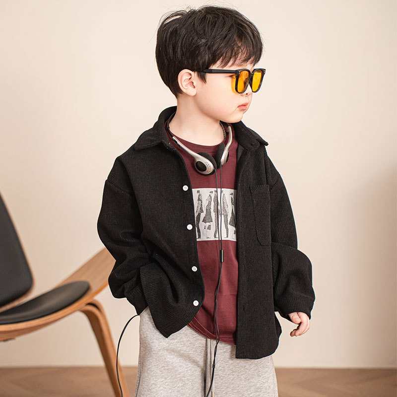 Dječja košulja za dječake, korejski stil, dugi rukav, ovratnik s reverom, za djecu 3–8 godina