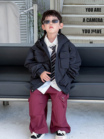 Fiú gyereking, K-stílus, reveres gallér, hosszú ujjú, 8+ éveseknek