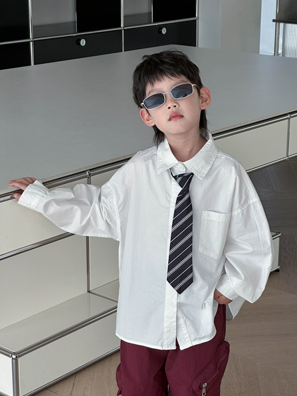 Fiú gyereking, K-stílus, reveres gallér, hosszú ujjú, 8+ éveseknek