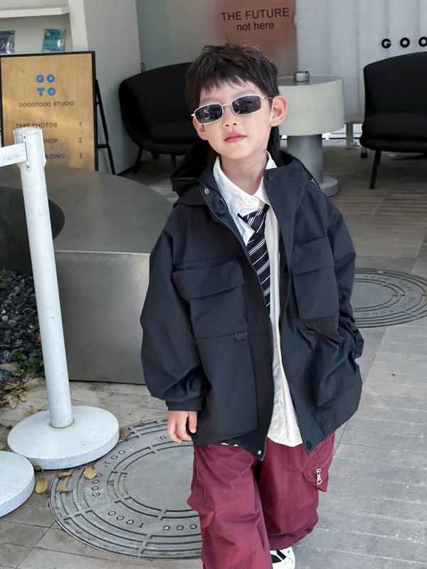 Fiú gyereking, K-stílus, reveres gallér, hosszú ujjú, 8+ éveseknek