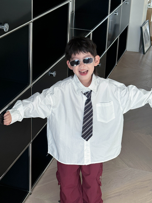 Fiú gyereking, K-stílus, reveres gallér, hosszú ujjú, 8+ éveseknek