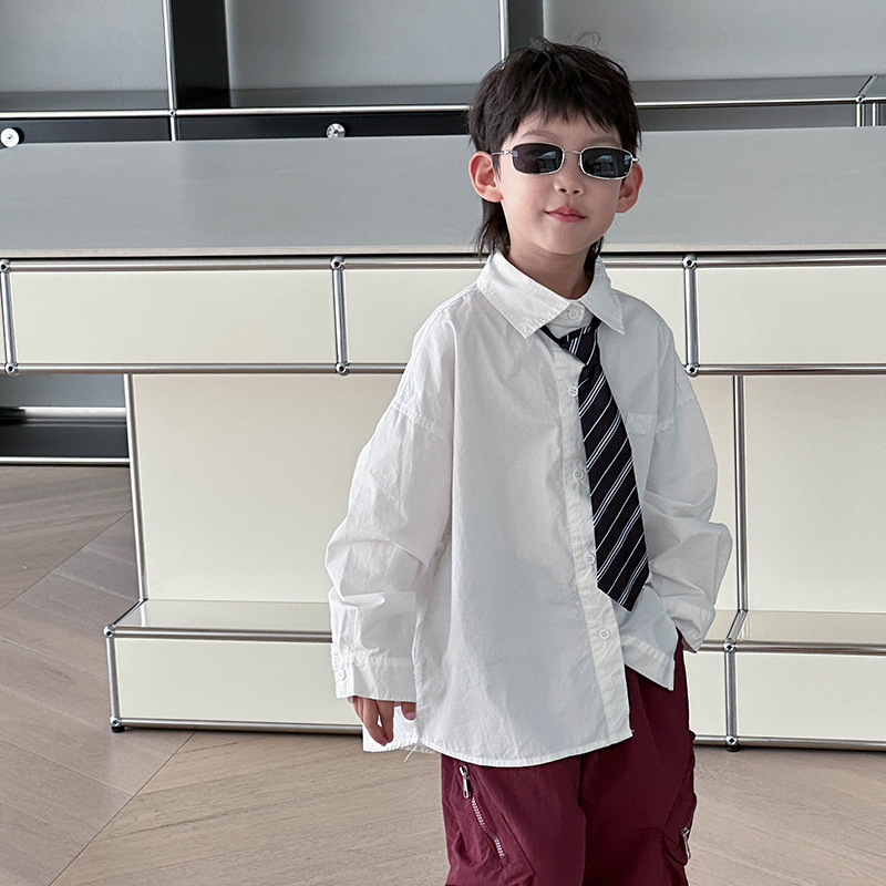 Fiú gyereking, K-stílus, reveres gallér, hosszú ujjú, 8+ éveseknek