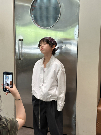 Laste särk võltsitud kaheosaline välimusega, Korea stiilis mudel, turn-down krae, 100% polüester