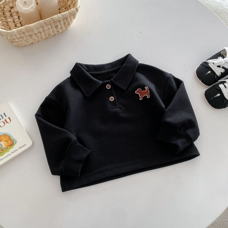 Unisex dječja polo majica, prugasta, dugi rukav, polo ovratnik, korejski stil, pamuk, mekana tekstura, za uzrast 3-8 godina, proljeće i jesen