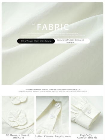 Tüdrukutele sobiv 100% puuvillane pluus, pikkade varrukatega, lape krae, kevad 2025, alates 8-aastastest