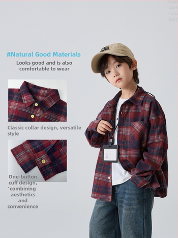 Poiste korea stiilis ruuduline pikkade varrukatega särk, 100% puuvill, pehme viimistlus.