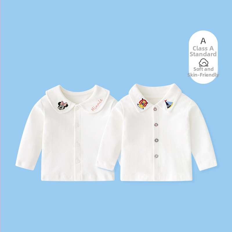 Vaikų megztas marškinėlis iš 100% medvilnės, unisex, ilgomis rankovėmis, A klasė, visiems metų laikams