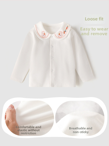 Unisex laste polo särk pikade varrukatega ja lapel-kaelusega, 100% puuvillane; sobib kevadeks, sügiseks ja talveks; mustrid: loomad, multikad, tähed, lilled