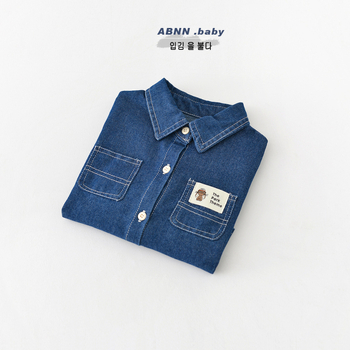 Vaikų džinsinė striukė, Korėjietiško stiliaus, ilgomis rankovėmis, 60% medvilnė, amžius 1–3 metai, ruduo 2024