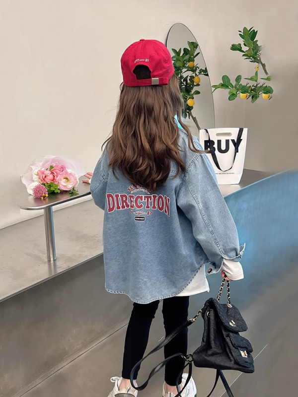 Bērnu kokvilnas krekls korejiskā stilā ar garām piedurknēm, 73,2% kokvilna, burti drukāti, mīksta apdare