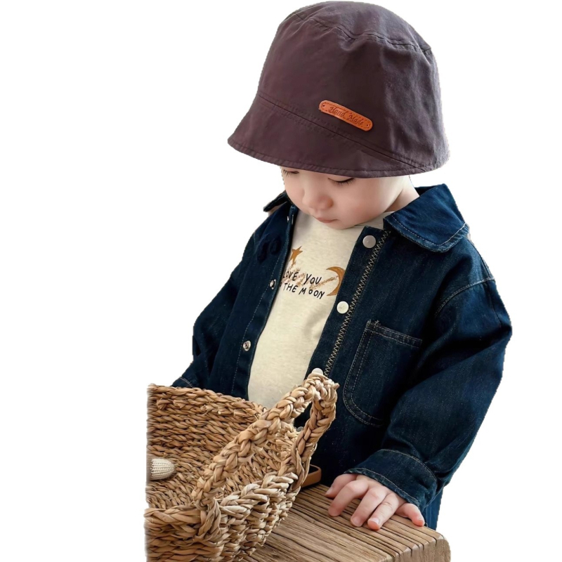 Παιδικό τζιν πουκάμισο-ζακέτα με μακριά μανίκια για αγόρια; Βαμβακερό τζιν; Γιακάς: πέτο; Σχέδιο: καρτούν; Άνοιξη-Φθινόπωρο, για παιδιά 3–8 ετών (100–140 εκ.)