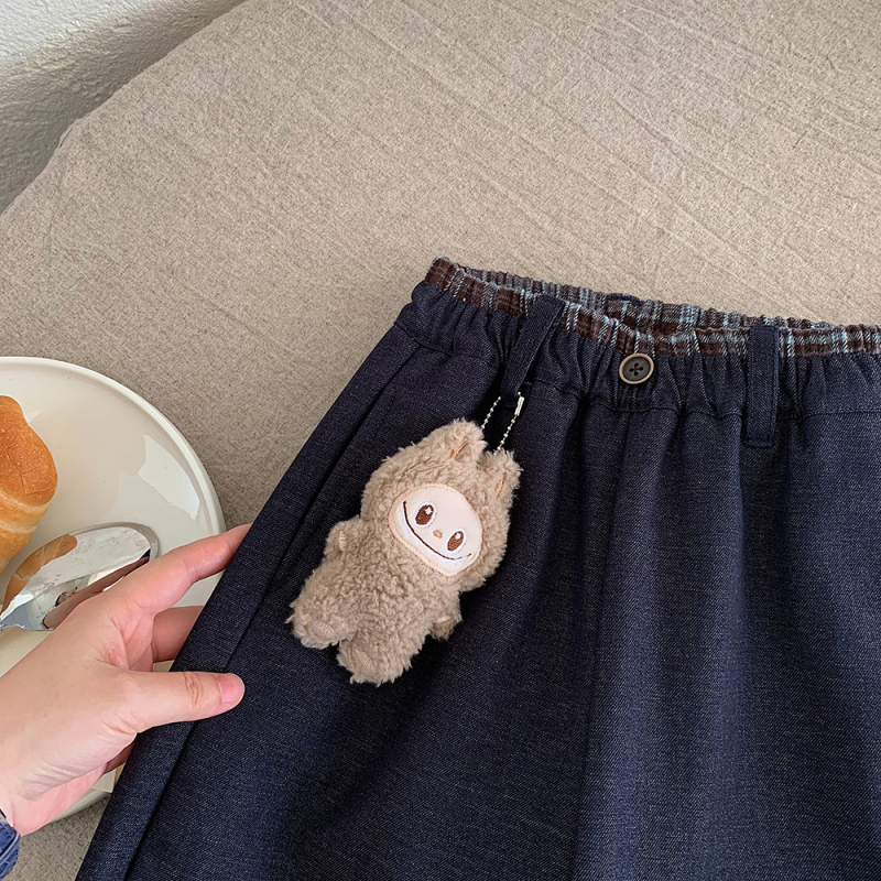 Dječje fleec hlače u korejskom stilu, zima; 80% poliester, 18% rayon, 2% spandex; mekana obrada; niski struk; gumica za pojas