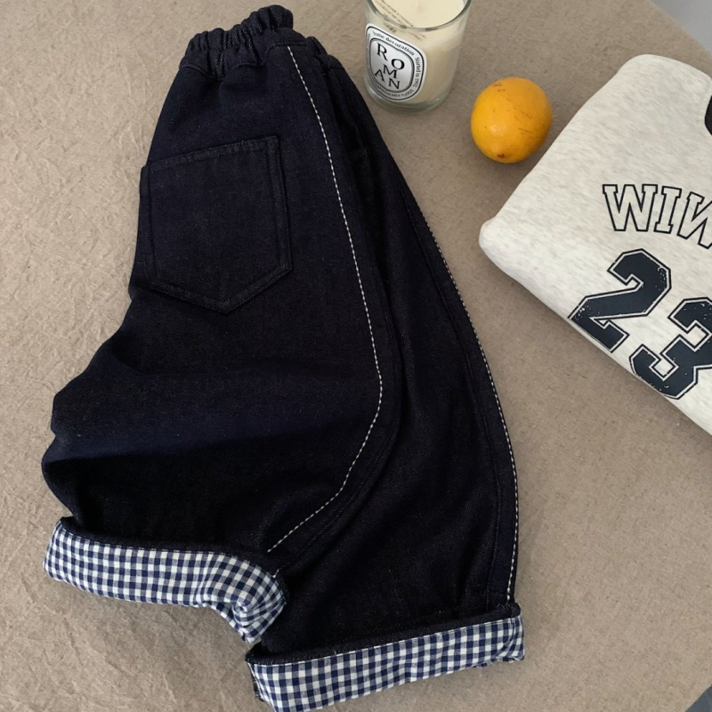 Dječje traperice s fleece‑om, pamuk, zima 2025, unisex, srednji pojas s elastikom