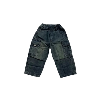 Dječje traperice, korejski stil, pamuk denim 75%, ravni kroj, za djecu 3–8 godina