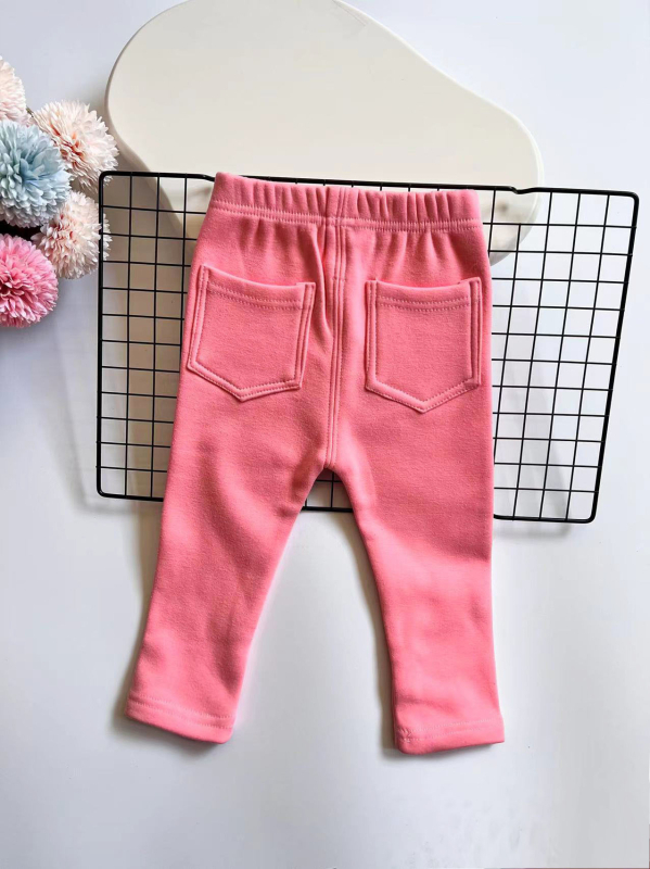 Dječje hlače od pamuka denim, 95% pamuk, srednji pojas s elastikom, jednobojne, zimske, za djecu 3–8 godina