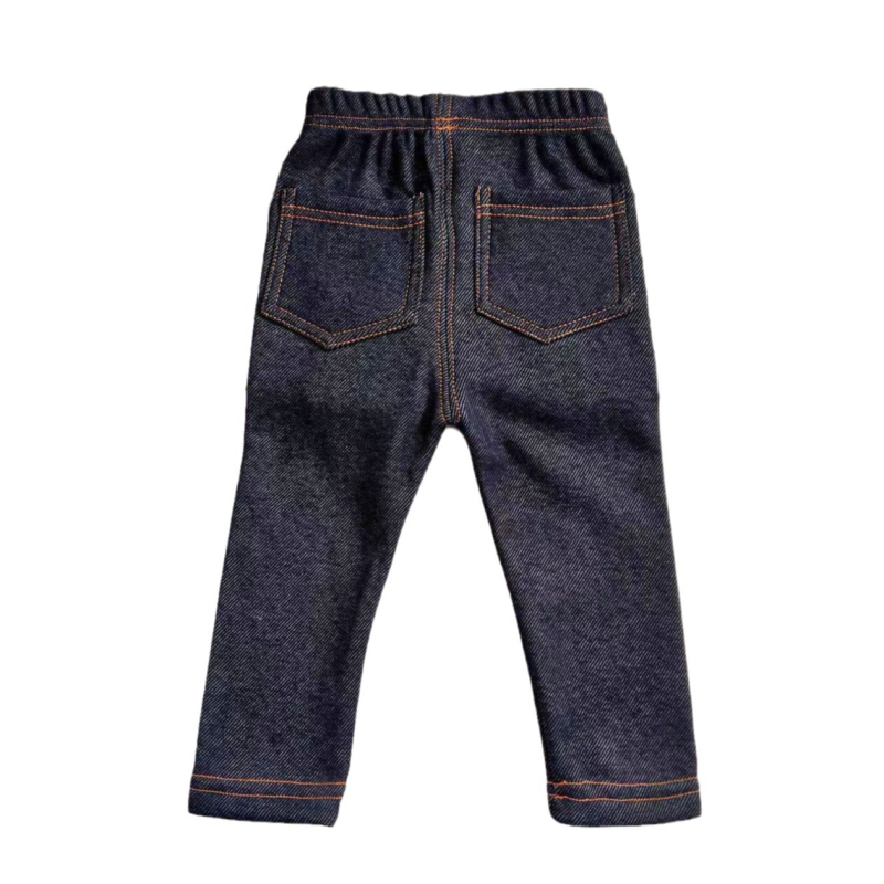 Dječje hlače od pamuka denim, 95% pamuk, srednji pojas s elastikom, jednobojne, zimske, za djecu 3–8 godina