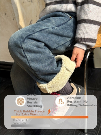 Laste talvised džinsid poistele – Twill denim, keskmise talje elastne vöö, 88,5% puuvill / 8,2% polüester / 3,3% elastaan