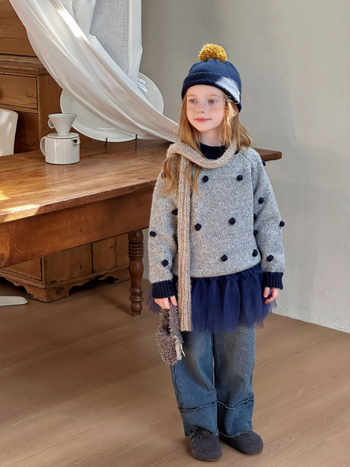 Dječje traperice za djevojčice u korejskom stilu, s fleece podstavom i prošivenim rubovima, 100% pamuk denim, zimska kolekcija 2025