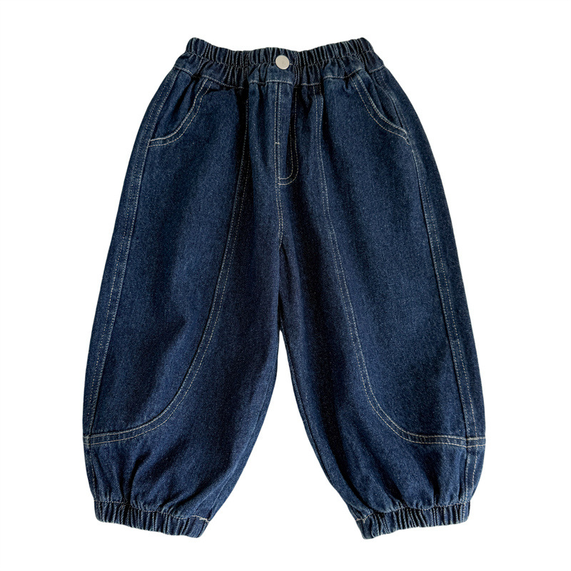 Bērnu džinsa bikses, rudens 2025, jauns modelis, ārkārtīgi mīkstas un vieglas, ikdienas stila zēniem.