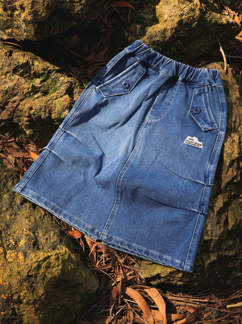 Mergaitėms skirta medvilninė A linijos sijonas, kasdienio stiliaus, 3-8 metų