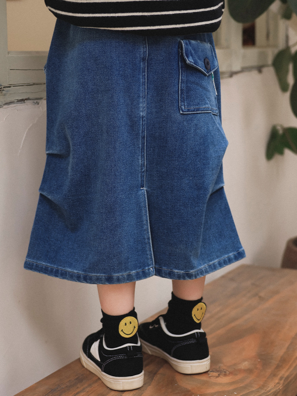 Mergaitėms skirta medvilninė A linijos sijonas, kasdienio stiliaus, 3-8 metų