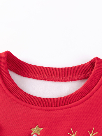 Little Maven Rochie din bumbac pentru copii, toamnă, stil prințesă, model desen animat, mâneci lungi, căptușeală poliester