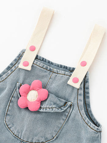 Dječji dvodijelni set od pamuka s denim izgledom, kratki rukavi, korejski stil