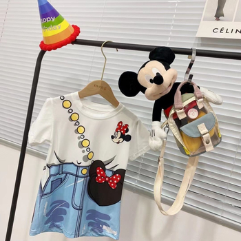 Dječja haljina s karikaturalnim uzorkom, A-linijski kroj, poliester 90%, podstava poliester, za uzrast 3–8 godina, proljeće-ljeto-jesen