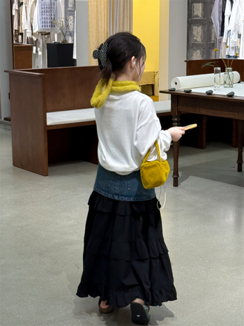 Korėjiečių versijos medvilninis dviejų dalių komplektas vaikams, vienodo rašto, nereguliarus kraštas, 8+ metų vaikams, vasara (rudenį 2025)