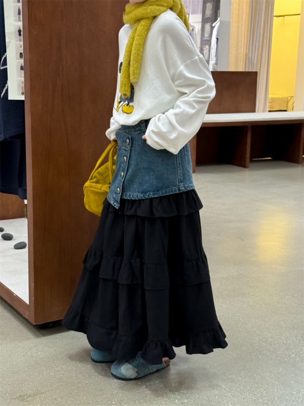 Korėjiečių versijos medvilninis dviejų dalių komplektas vaikams, vienodo rašto, nereguliarus kraštas, 8+ metų vaikams, vasara (rudenį 2025)