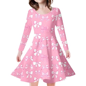 Rochie prințesă cu mâneci lungi, imprimare 3D, 95% poliester, model 64569911