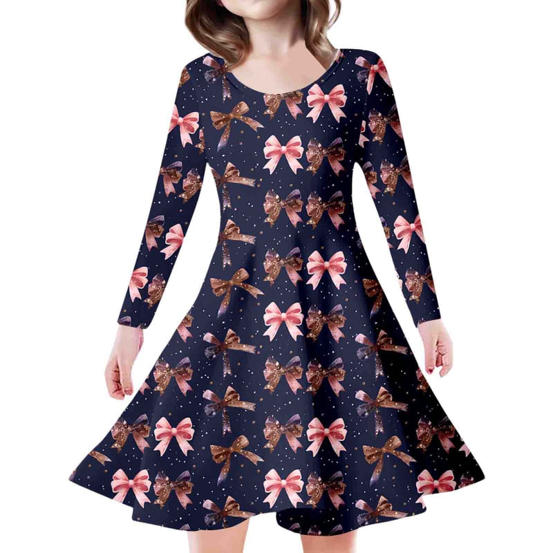 Rochie prințesă cu mâneci lungi, imprimare 3D, 95% poliester, model 64569911