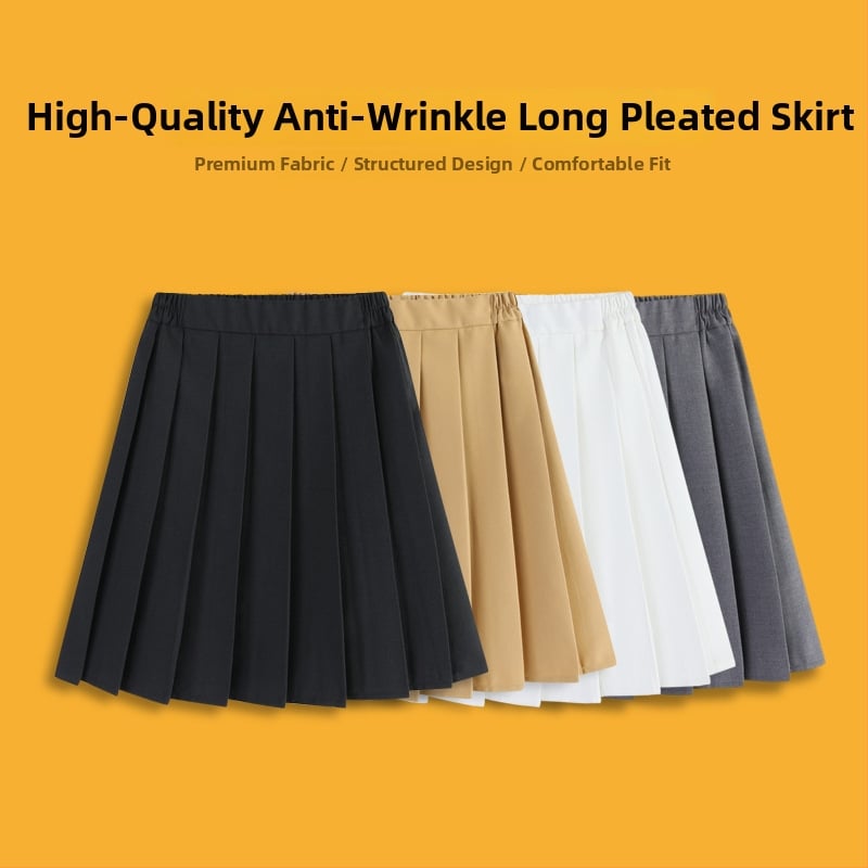 Vaikų klostuotas sijonas - Korejos JK stiliaus versija (80% poliesterio; amžius virš 8 metų; klostuotas)