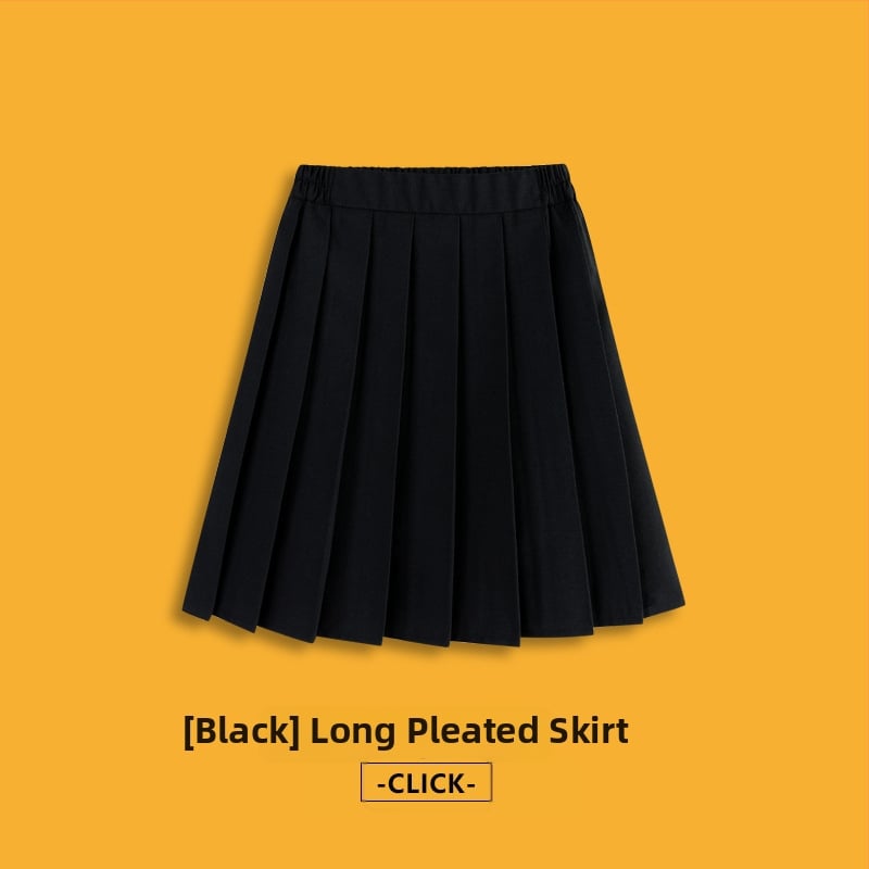 Vaikų klostuotas sijonas - Korejos JK stiliaus versija (80% poliesterio; amžius virš 8 metų; klostuotas)