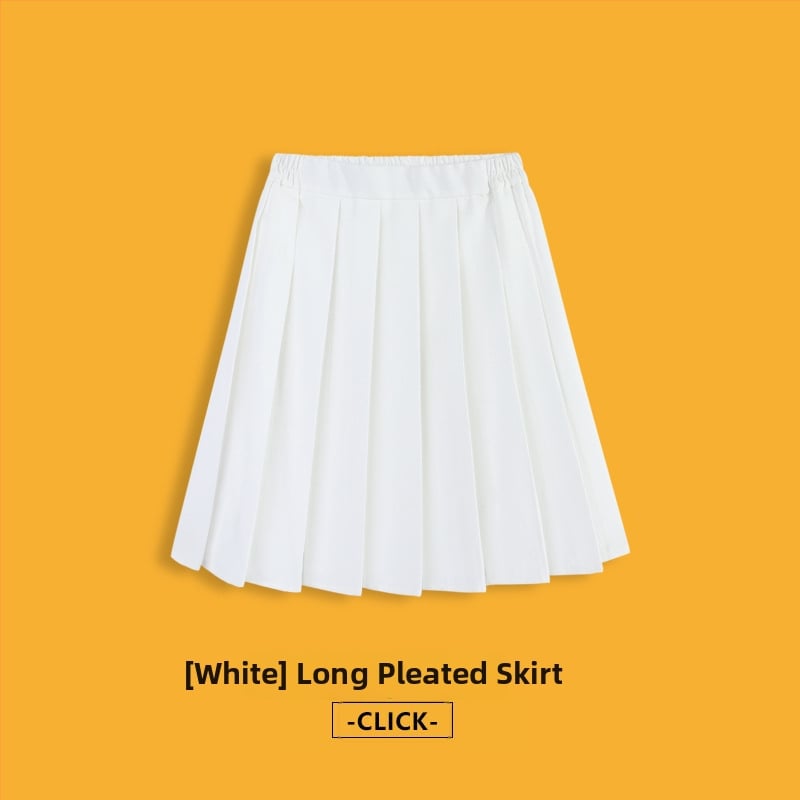 Vaikų klostuotas sijonas - Korejos JK stiliaus versija (80% poliesterio; amžius virš 8 metų; klostuotas)