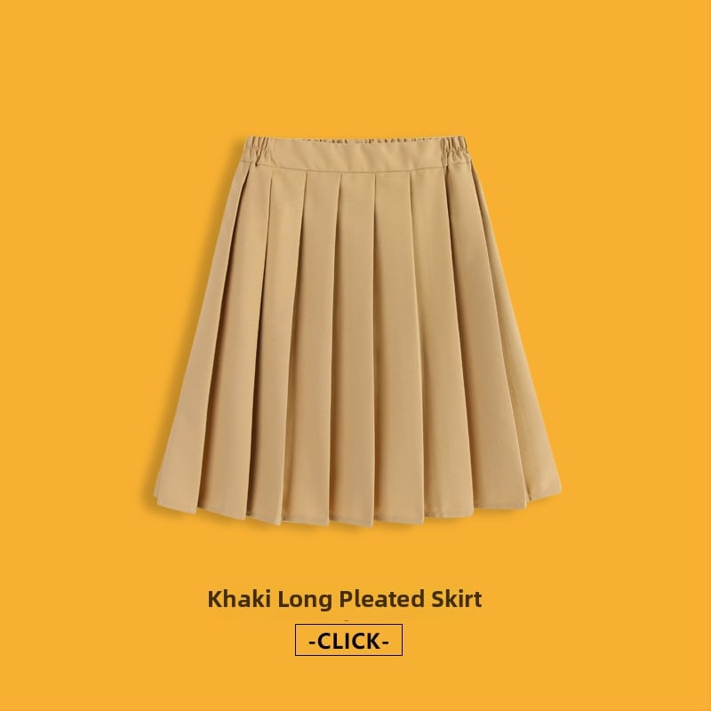 Vaikų klostuotas sijonas - Korejos JK stiliaus versija (80% poliesterio; amžius virš 8 metų; klostuotas)