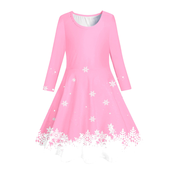 Princeza haljina za djevojčice s dugim rukavima, 95% poliester, za uzrast 3–8 godina, zima