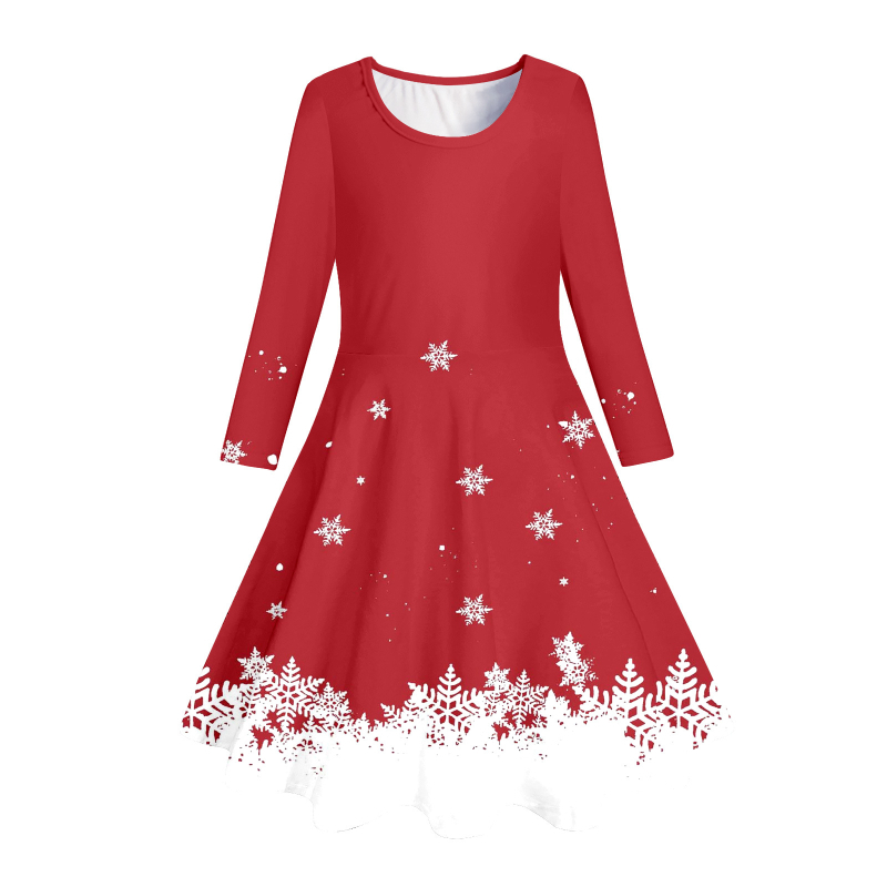 Princeza haljina za djevojčice s dugim rukavima, 95% poliester, za uzrast 3–8 godina, zima