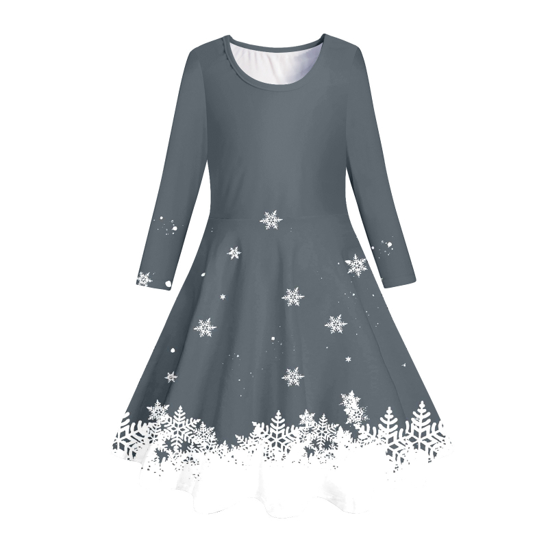 Princeza haljina za djevojčice s dugim rukavima, 95% poliester, za uzrast 3–8 godina, zima