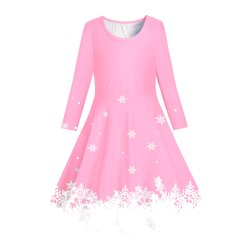 Princeza haljina za djevojčice s dugim rukavima, 95% poliester, za uzrast 3–8 godina, zima