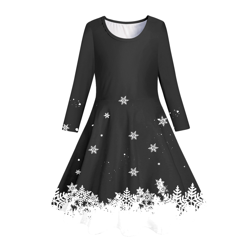 Princeza haljina za djevojčice s dugim rukavima, 95% poliester, za uzrast 3–8 godina, zima