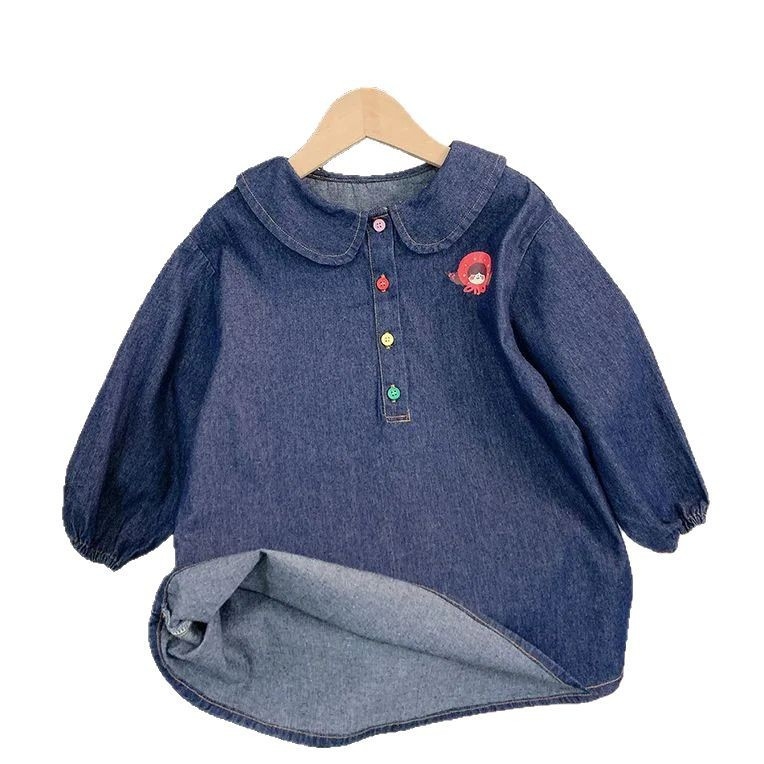 Vaikų suknelė su gėlių raštu, A linijos siluetas, 89% medvilnė, amžiaus grupė 3–8 metai